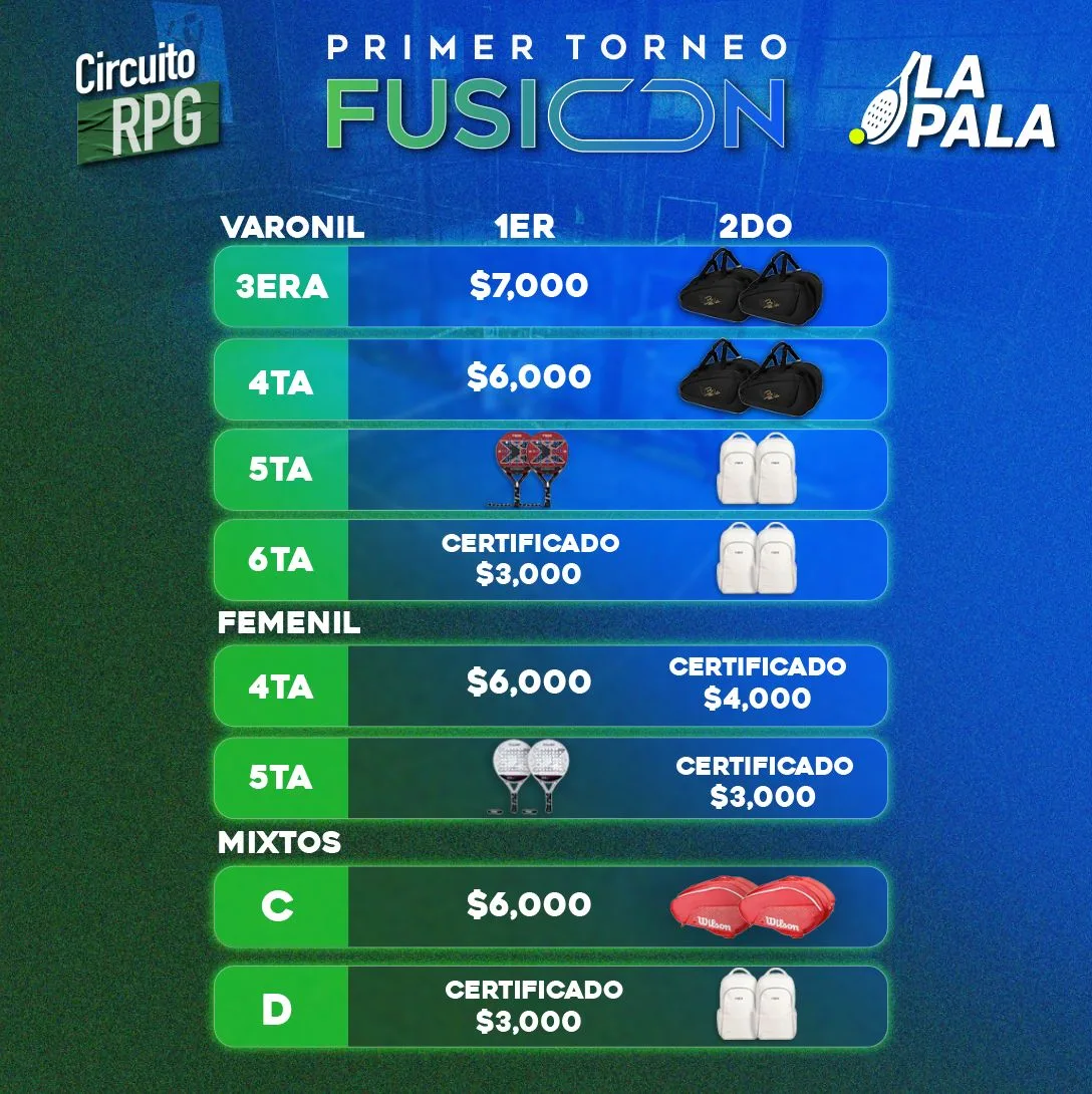 premios torneo de padel